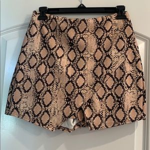 Snake Print Envelope Skort